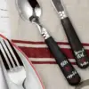 Jolin Flatware Stainless Steel Silverware Set Plastic Handle 24 72 pcs cutlery sets plastic handle