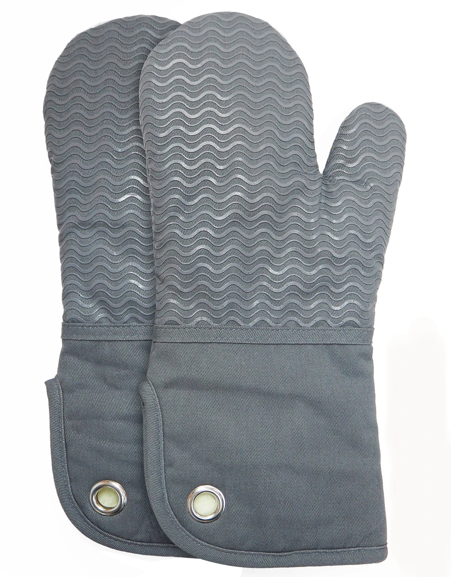 heat resistant silicone printing oven mitt with stainless steel