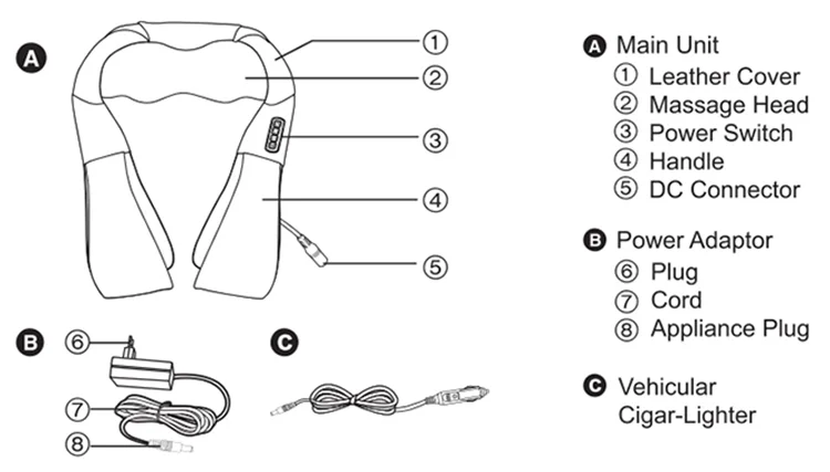 Massager of neck kneading схема электрическая