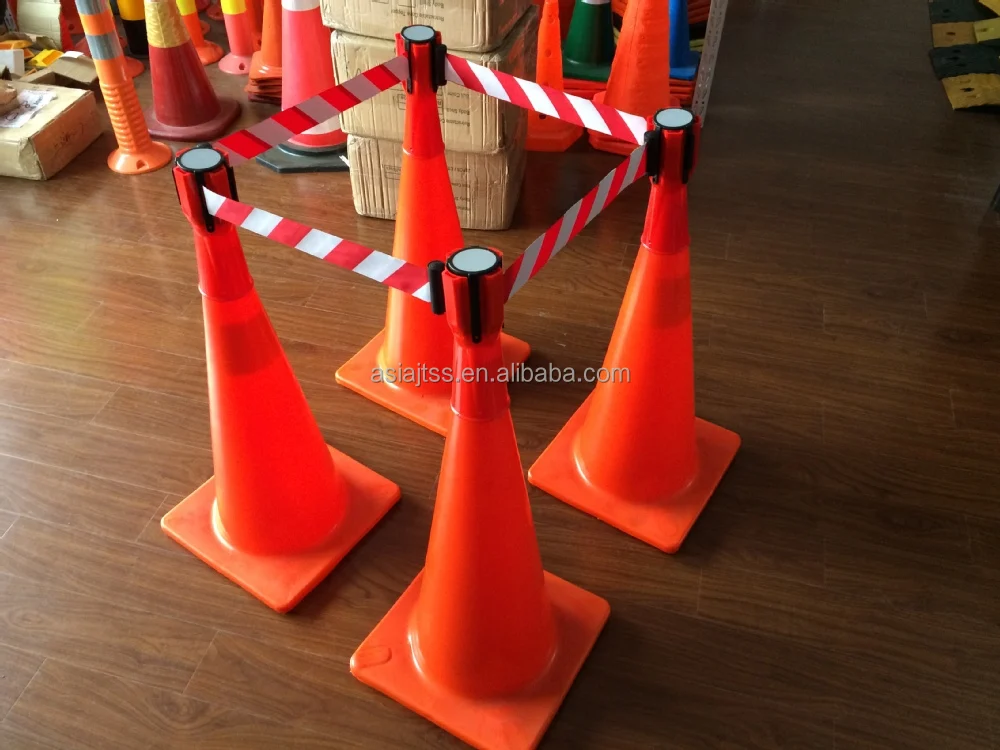 Plastic Retractable Belt Traffic Cone Topper Cone Connector Expandable Barricade