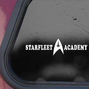 STAR TREK STARFLEET ACADEMY White Decal Sticker Die-cut White Decal Sticker