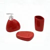 BX Group 2016 red triangle ceramic bathroom accessory set in gift box