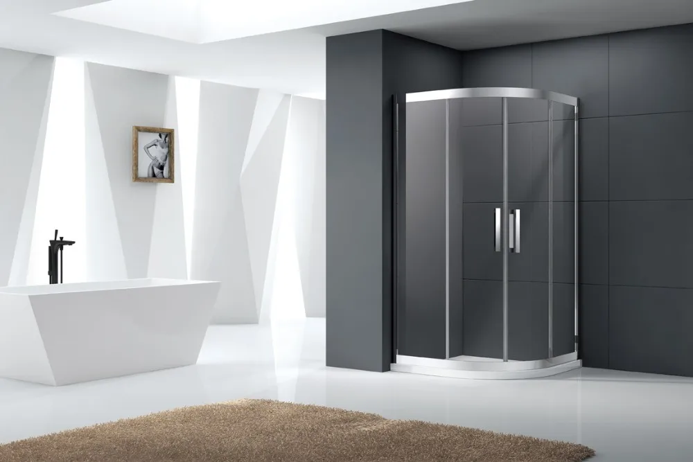 Caravan Douchecabine Kamer Circulaire Behuizing Sliding Luxe Model Staande 900mm Kwadrant Pivot