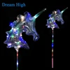 Halloween wholesale unicorn18 inches LED bobo balloon with string light for Christmas new year wedding party decoration