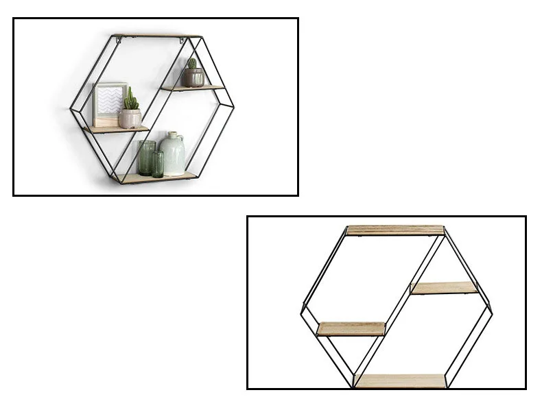 六角形の背景金属の家の装飾錬鉄製の収納壁の棚金属製の壁掛け棚キッチン用の素朴な木 Buy 六角形背景金属ホーム棚リビングルーム 装飾錬鉄製の収納棚キッチン 金属壁マウント棚素朴な木製リビングルームのための Product On Alibaba Com