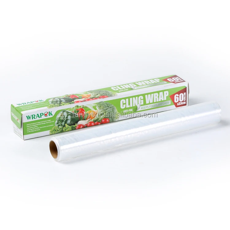 Wrapok Microwavable Pe Cling Film Food Grade Plastic Cling Wrap Roll