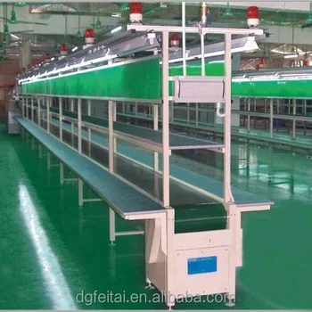 Small Electronics Belt Conveyor Assembly Line With Side Table - Buy ...