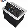 Aluminum Brushed Hydraulic Tabletop Pop Up Socket/Desktop Power Outlets with Bottom Interface Plug