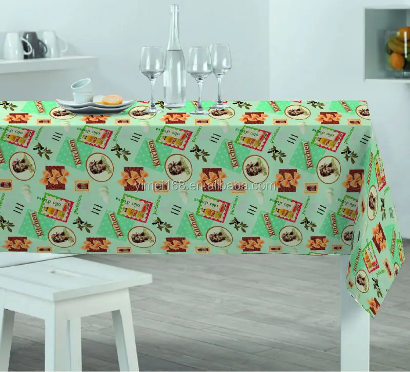 Wholesale Tablecloth/waxed Vinyl Waterproof Table Cover /cheap Popular