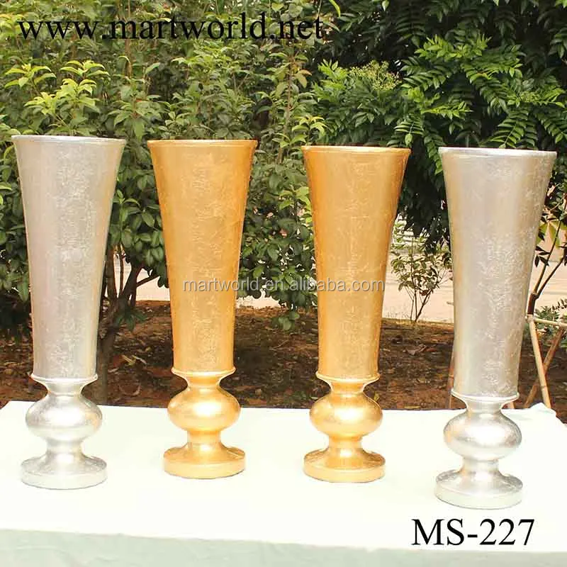 Fiber Glass Vase For Wedding Decoration Wedding Pillar Column Pedestal