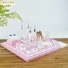 Customized different shape luxury acrylic jewelry display table