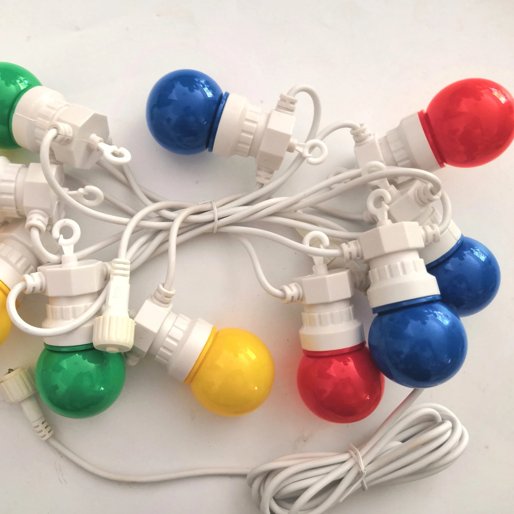 Factory direct sales white cable colorful g50 led festoon belt string lights