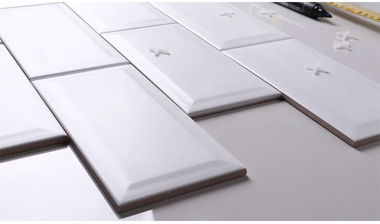 Azulejo Blanco De Cerámica En Espiga,Azulejo De Pared De Cocina,Colores