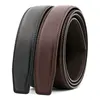 Brown Black Factory Belt Making Supplies Cowhide Leather Belt Strap for Automatic Buckle