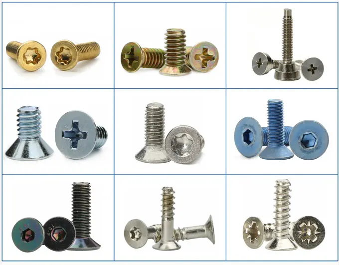 M1 M2 Small Screw Flat Head Phillips Carbon Steel Black Zinc SSD Screws