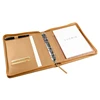 Business Notepad Holder and Ring Binder Included PU/Genuine Smooth Leather Cover A5 Leather Portfolio