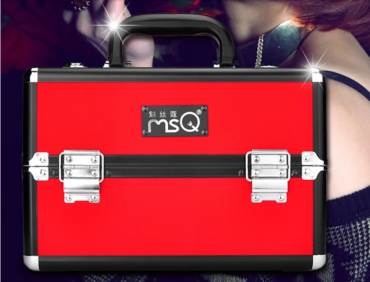 Msq Beauty Aluminum Makeup Box Aluminum Cosmetic Case Professional