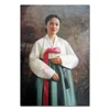 Traditional Korean Canvas Art Work Custom Portrait Oil Painting