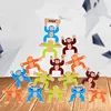 Wooden Stacking Games Monkeys Interlock Toys Balancing Blocks Games Toddler Educational Toys