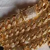 CZ Iced Out Cuban Hip Hop Jewelry Necklace AJ020