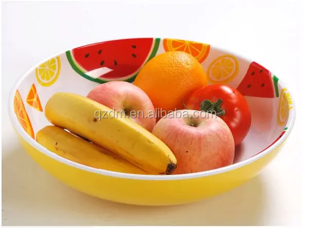 2 Color Melamine Fruit Bowl Custom Print