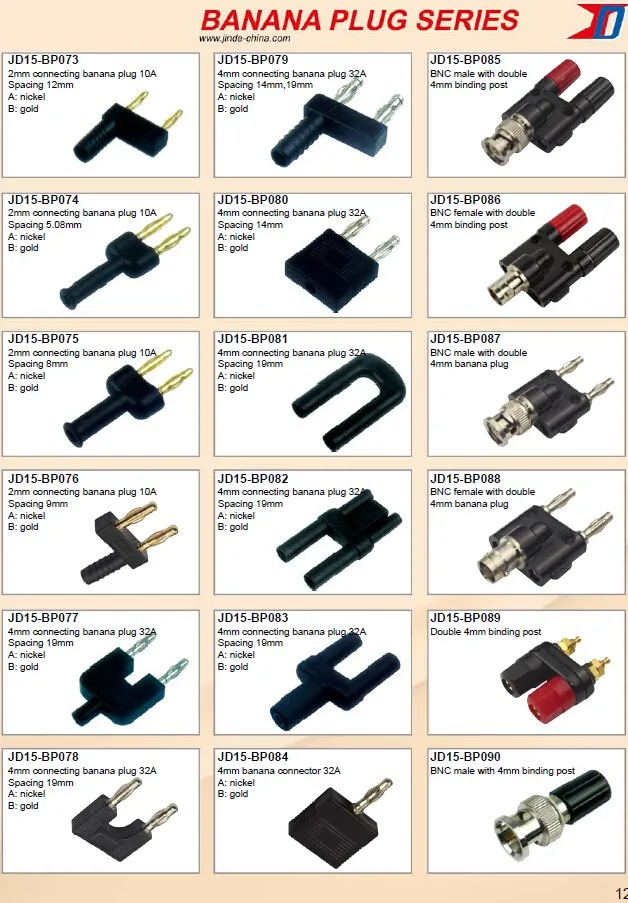 32A 30V Binding Post Connector Audio Mini 4mm Banana Plug - China 4mm  Banana Plug, Mini Banana Plug