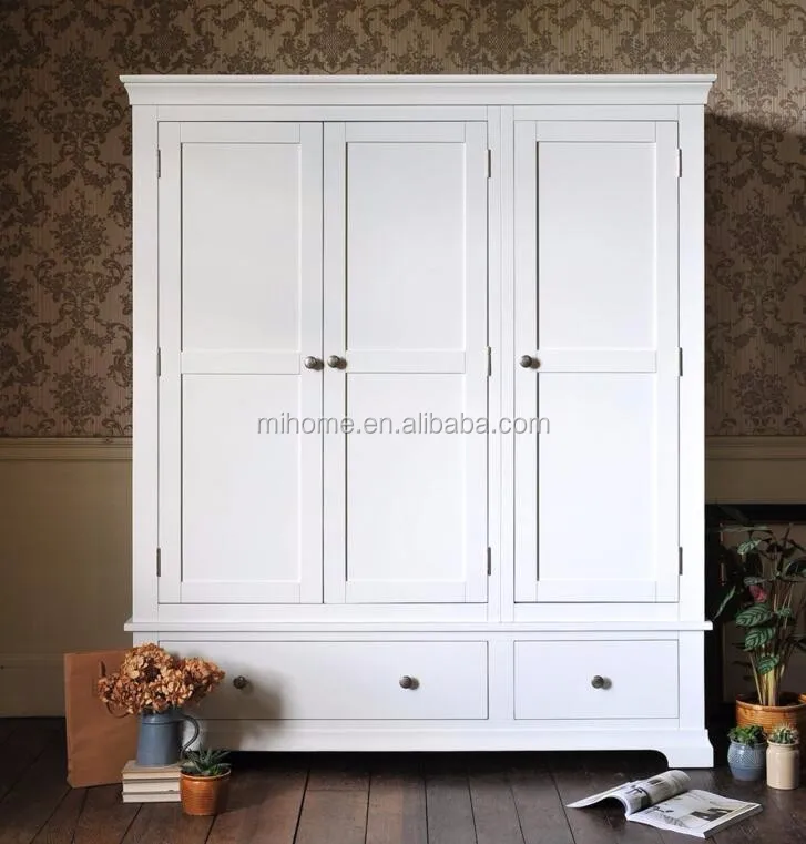 3 Doors 2 Drawers Pine Solid Wood Wardrobe Buy Hot Sale Cheap