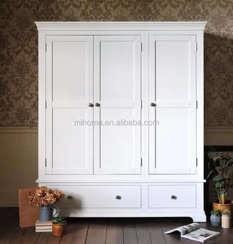 3 Doors 2 Drawers Pine Solid Wood Wardrobe Buy Hot Sale