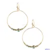 HANDMADE WHOLESALE FACETED BEAD HOOP EARRING
