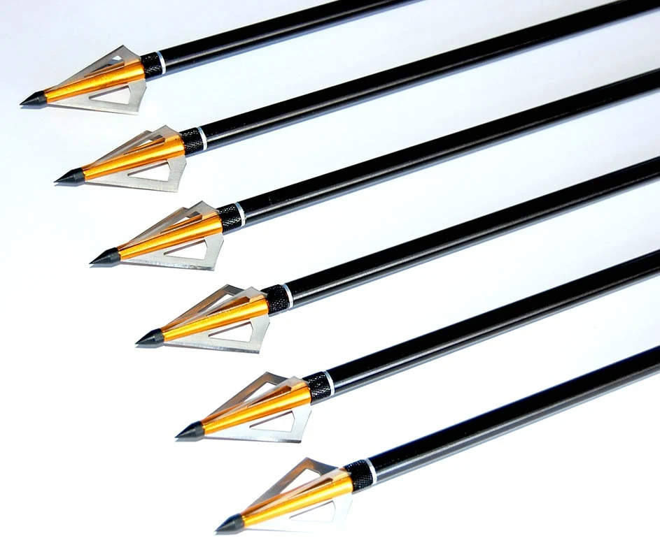 Archery Aluminum Arrow For Compound Bow With 4" Arrow Fletching With