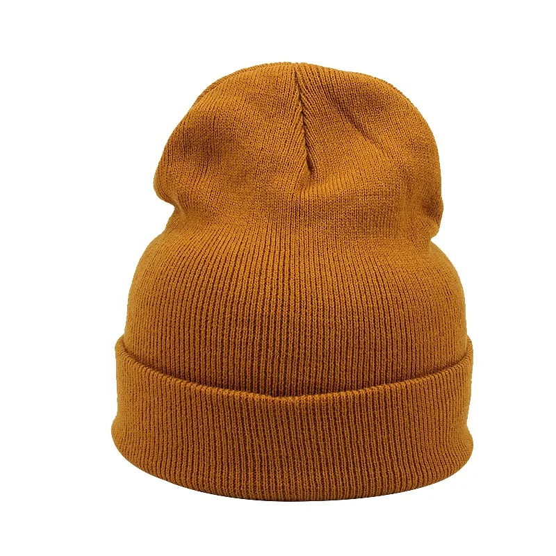 Wholesale Various Colors Custom Woven Label Knitted Beanie Buy