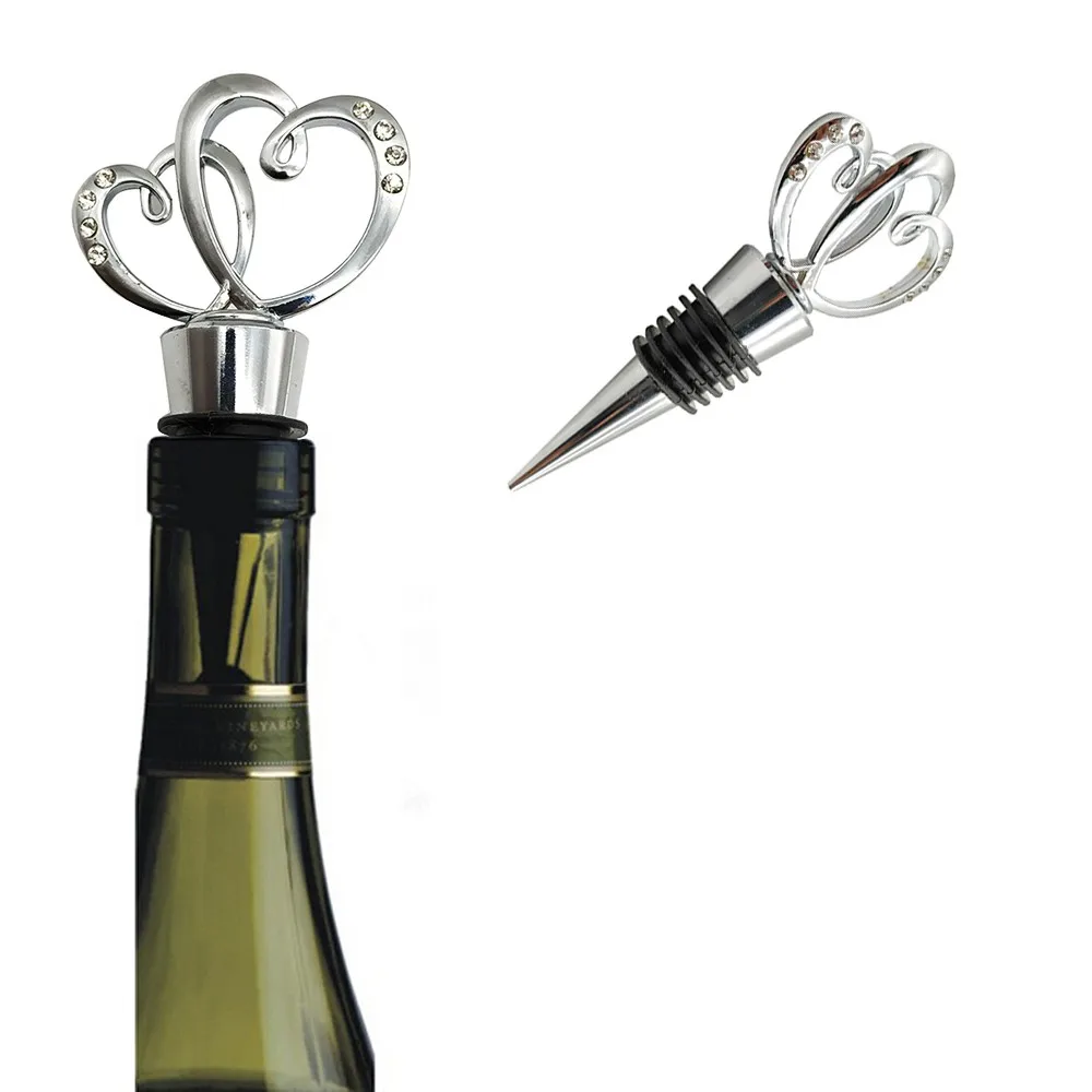 Custom Wedding Souvenirs Guests Gifts Wine Stopper Metal Zinc Alloy