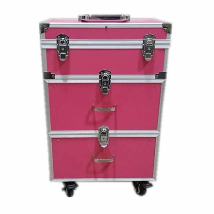 Large Aluminum Trolley Hairdressing Nail Polish Cosmetic Case Buy