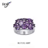 Ally Express Cheap Wholesale Ring Fashion Fancy Amethyst Or Ruby Stone 925 Sterling Silver Ring