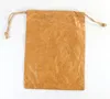 Custom design nature brown color tyvek drawstring bag with two direction drawstring