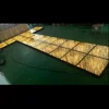 DMX portable led infinity mirror floor lights tempered glass golden starlight led dance floor stage show led dance tiles