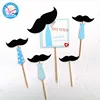 Cute Sexy Mustache Cake Toppers Birthday Dessert Wrappers Happy Birthday Wedding Party SuppliesCake Decor