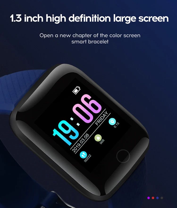 Newest A6S 1.3 inch color screen Smart bracelet Heart Rate Monitor Blood Pressure sport Smart band 116 plus
