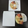 music cd disc replication, 100gsm white paper bag with clear window and double sides adhesive tape.