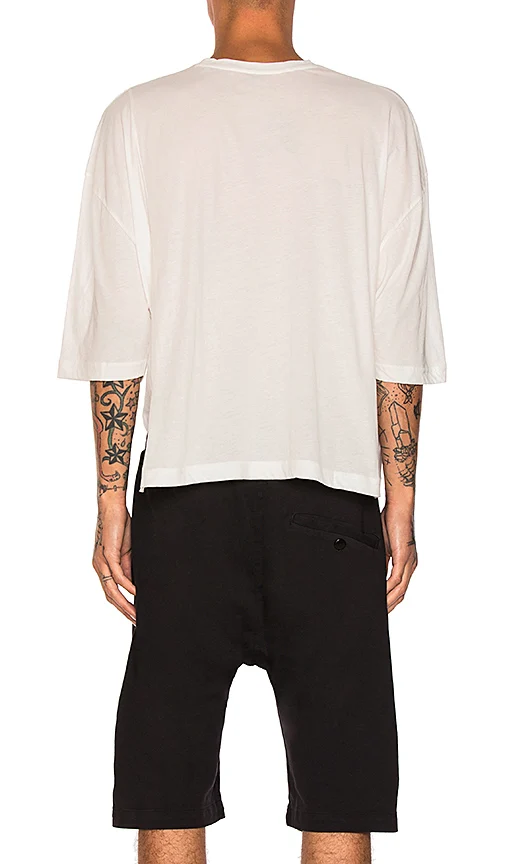 Fashion Streetwear Bulk Blank Tshirt No Label Boxy Fit Semi-sheer White ...