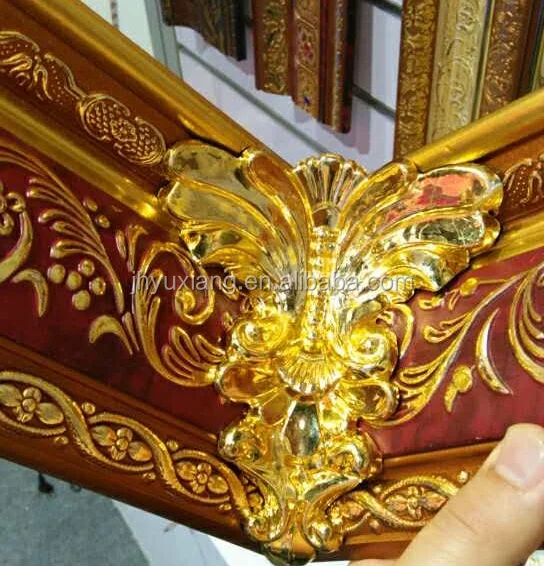 Parche De Unión De Esquina De Plástico De Color Dorado Para Moldura De