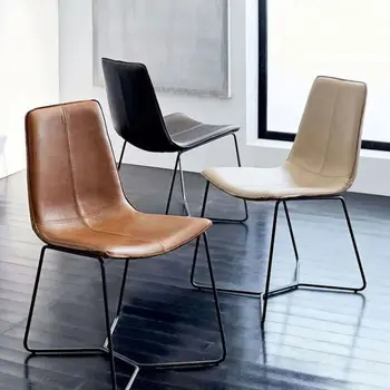 Black Or White Pu Leather Seat Metal Chrome Legs Dining Chair Black Or White Pu Leather Seat Metal Chrome Legs Dining Chair
