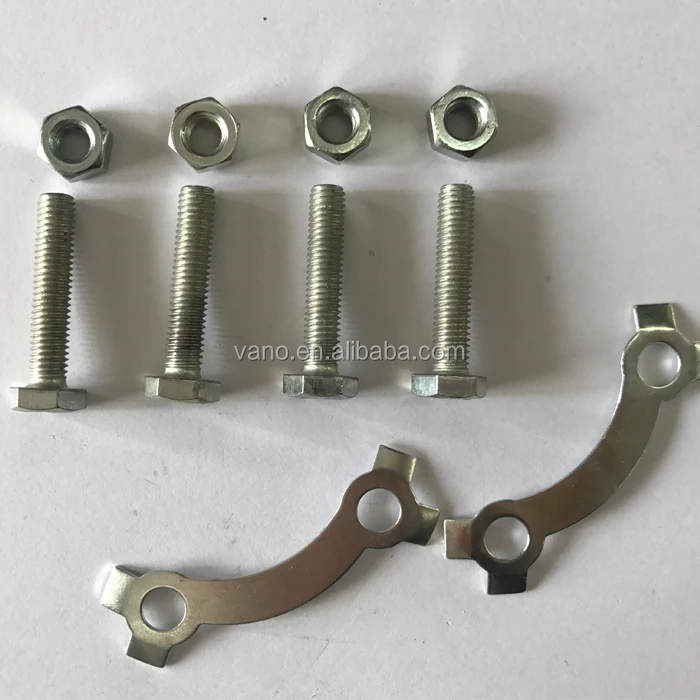 B Blesiya 4pcs M7 168mm 175mm Kit Cylinder Bolt Pin Stud for Chinese 50cc-100cc Moped Scooter Thread Silver 