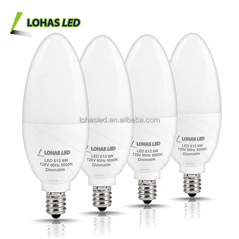 Dimmable E12 E14 7W 8W LED Candle Light Bulb for Indoor Home Lighting