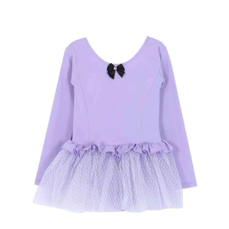 New Girls Child Long Sleeve Leotard Chiffon Ballet Dance font b Dress b font Gymnastics Dancewear