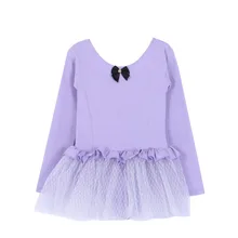 New Girls Child Long Sleeve Leotard Chiffon Ballet Dance font b Dress b font Gymnastics Dancewear