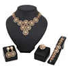 Cheap Fashion America Indian Bridal Diamond Gold Plated Exaggerated Dubai Earrings Jewelry Sets
