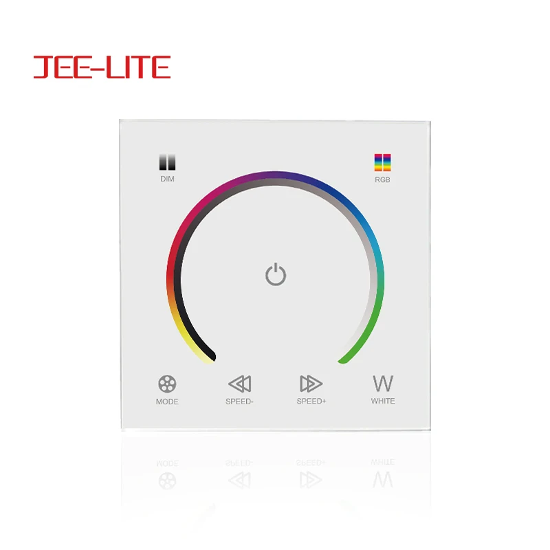 White Color Wall Mounted Panel Color Temperature CCT RGB RGBW Touch Panel LED Dimmer Controller