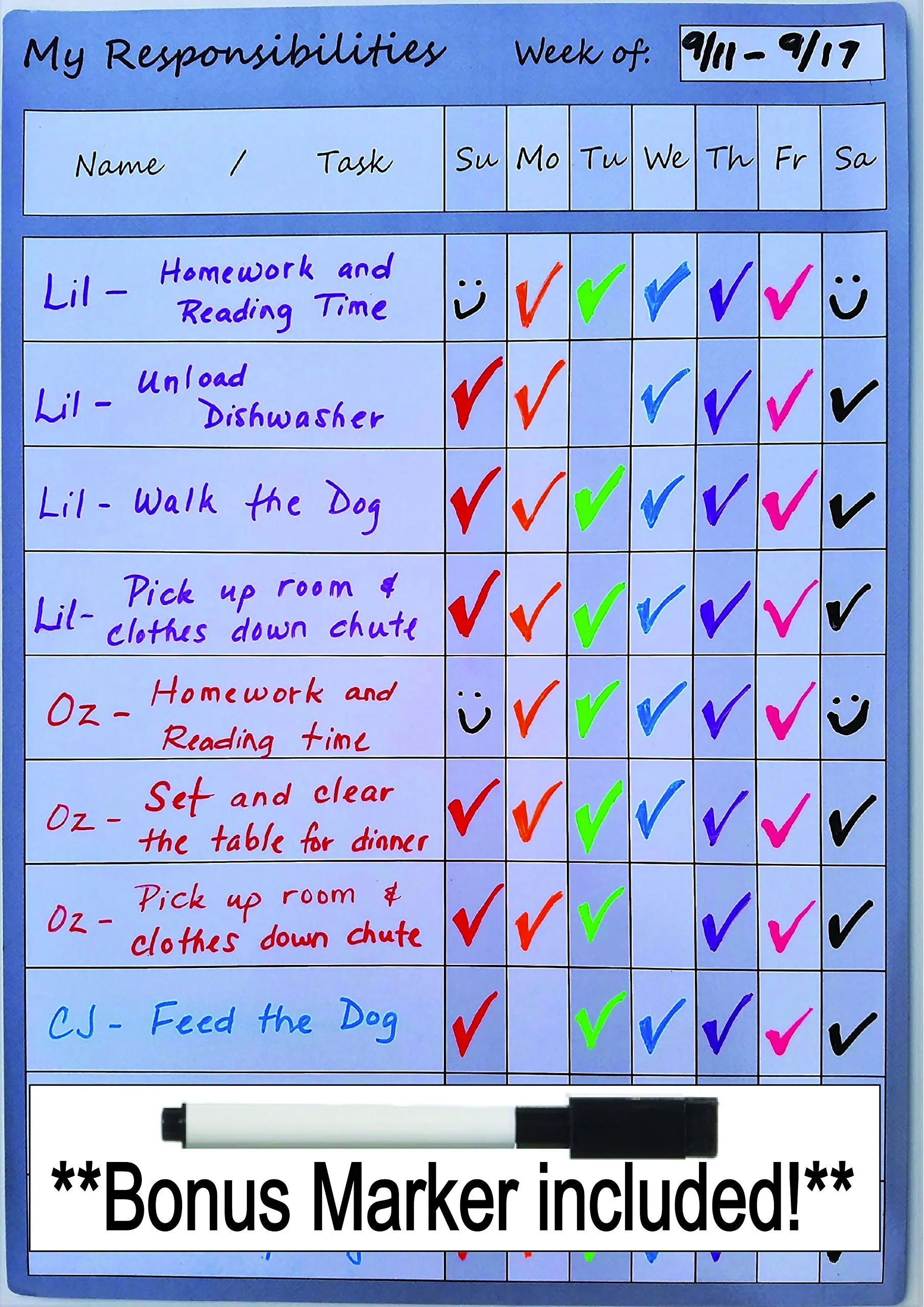 Dog Responsibility Chart