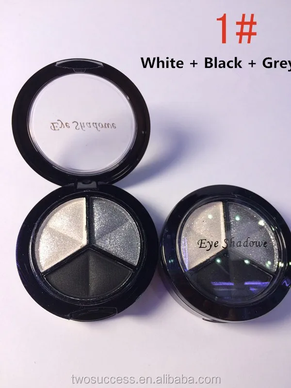3 colors cosmetic eye shadow